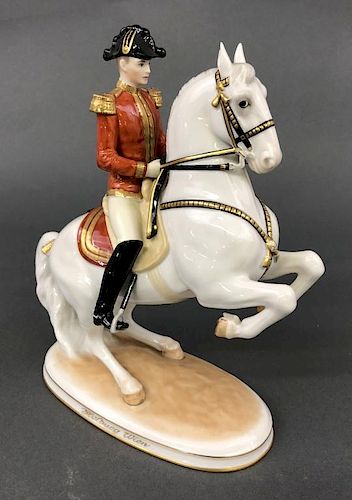 Augarten Porcelain "Levade with Rider"
