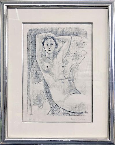 Henri Matisse Signed Lithograph "Nu Assis dans..."