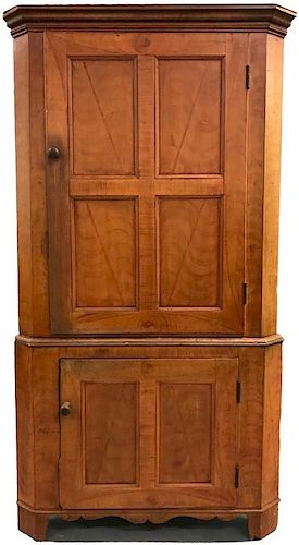 Lancaster County Two-Piece Corner Cupboard