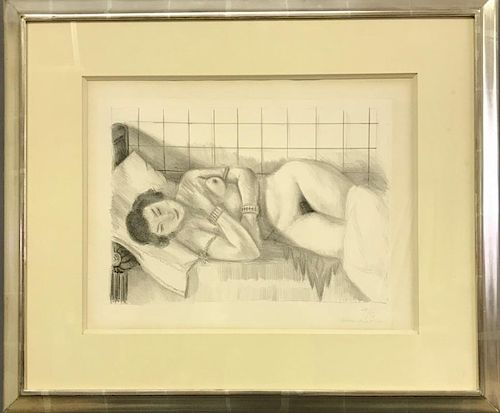 Matisse Signed Lithograph "Figure Endormie..."