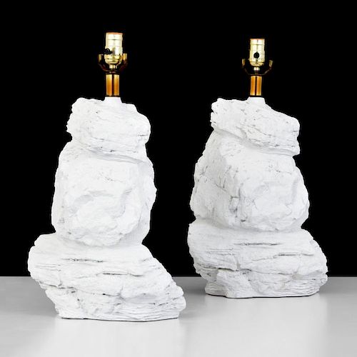 Pair of Rock-Form Lamps, Manner of Sirmos