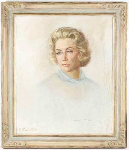 Constantin Chatov Portrait of Woman, Signed