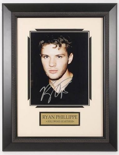 Framed Color Photo & Autograph of Ryan Phillippe