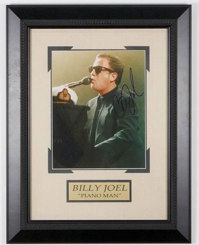 Framed Autographed Photo, Billy Joel