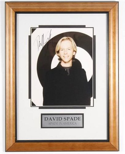Framed Autographed Photo, David Spade