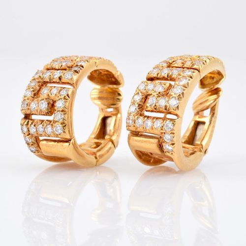 Van Cleef & Arpels 18K Gold & Diamond Earrings