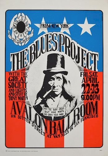 Wes Wilson THE BLUES PROJECT Poster