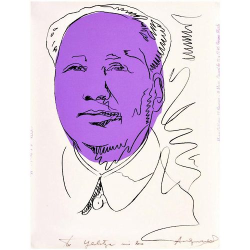 Rare Andy Warhol MAO Exhibition Screen-Print, Signed