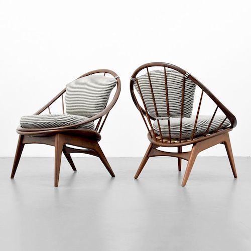 Pair of Ib Kofod-Larsen HOOP Chairs