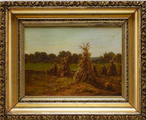 R. Bruce Crane Impressionist Painting of a Pasture