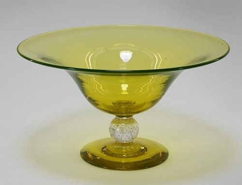 Pairpoint Canaria Controlled Bubble Glass Compote
