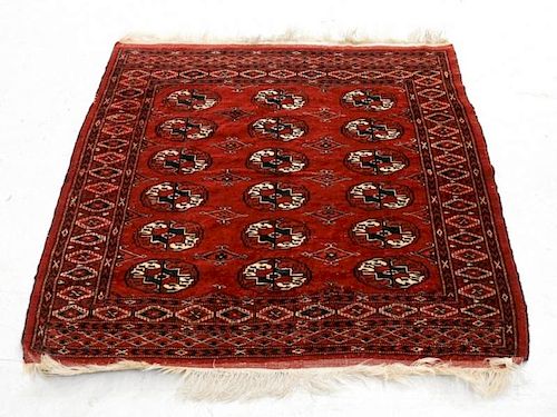 Persian Oriental Bokhara Wool Carpet Rug