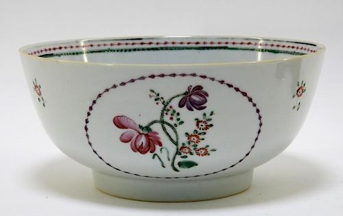 Chinese Export Porcelain Floral Decorated Bowl