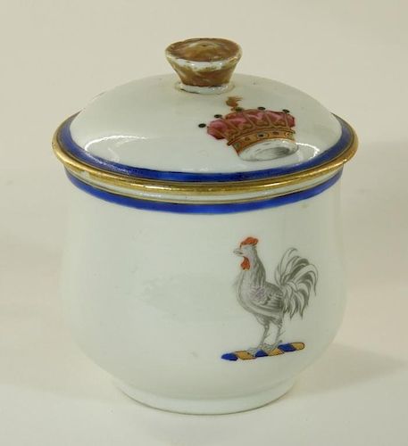 Chinese Export Porcelain Armorial Rooster Cup Bowl