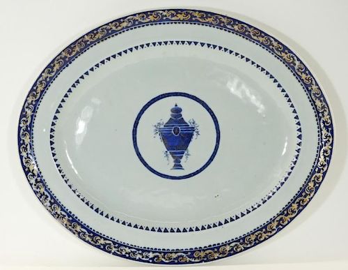 Chinese Psuedo Armorial Export Porcelain Platter