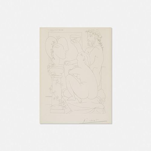 Pablo Picasso, Sculpteur avec Coupe et Modee accroupi from La Suite Vollard
