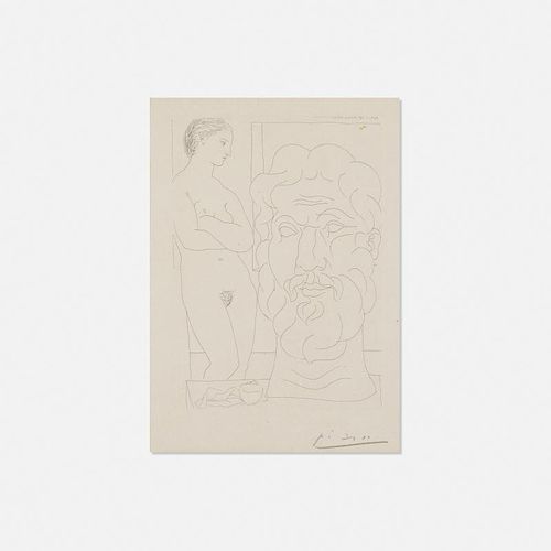 Pablo Picasso, Modele et Grande Tete sculptee from La Suite Vollard