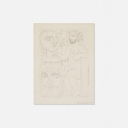 Pablo Picasso, Sculpteur et Deux Tetes sculptees from La Suite Vollard