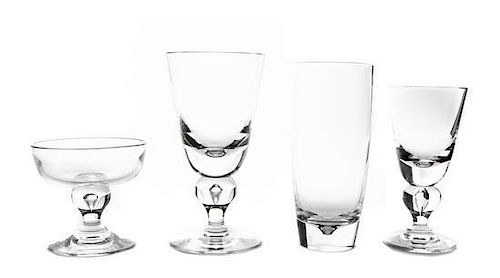 A Collection of Steuben Glassware, Height of tallest 7 inches.