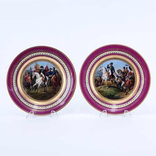 Pair of 19/20th Century Royal Vienna Gilt Hand painted Cabinet Plates