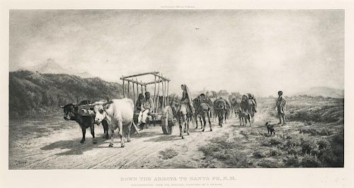 Peter Moran (1841-1914), "Down the Arroyo to Santa Fe"