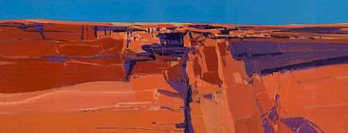 Buffalo Kaplinski (b. 1943), "Orange Sandstone Ruins"