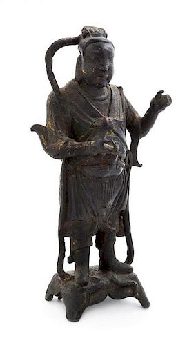 A Bronze Figure of an Immortal Height 11 3/4 inches.