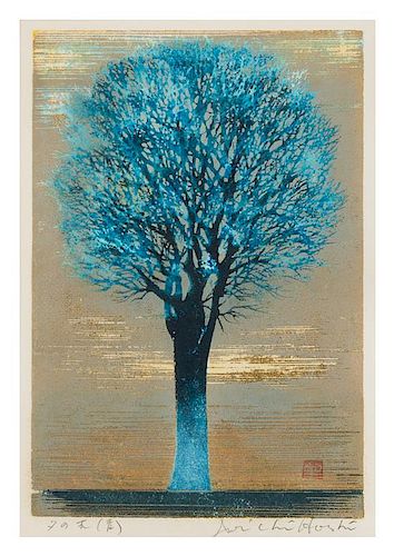 * Hoshi Joichi, (1913-1979), Blue Tree