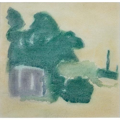 After: Giorgio Morandi, Italian (1890 - 1964)  1970's Offset reproduction on Fabriano paper "Landscape"