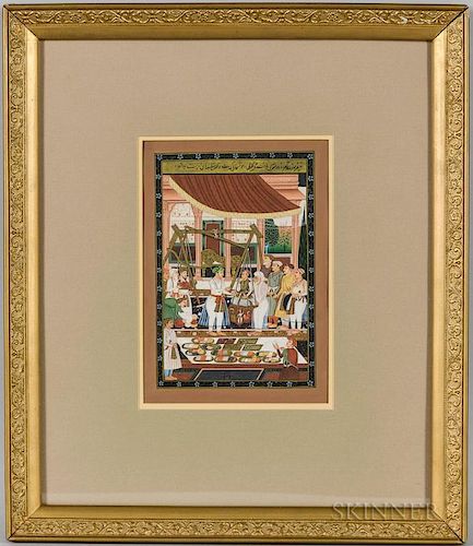 Miniature Painting of a Market