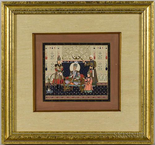 Miniature Painting of a Court Scene