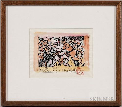 Shiko Munakata (1903-1975) Woodblock Print