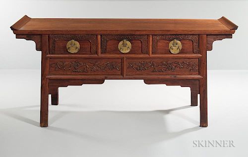 Three-drawer Hardwood Altar Coffer