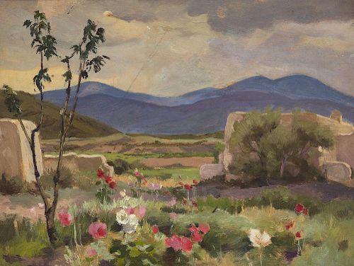 Max Gundlach (1863-1957), "Mount San Antonio, Colorado (Seen from Talpa, New Mexico)