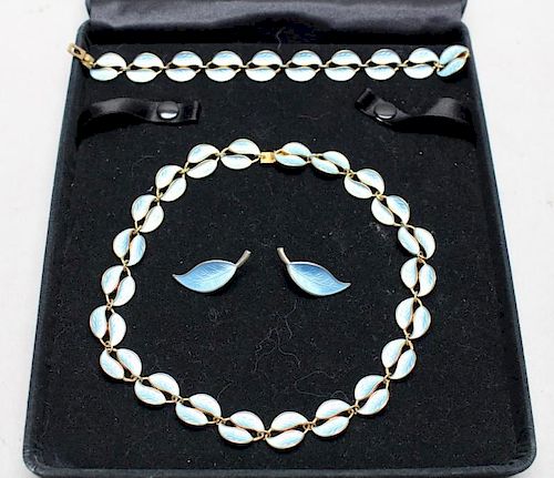 David-Anderson Sterling & Enamel Jewelry Set