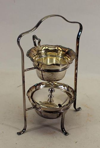 (4) Pc Silverplate Condiment Stand