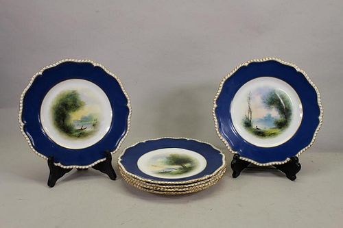 (6) Royal Worcester Gilt/Porcelain Dishes, Signed