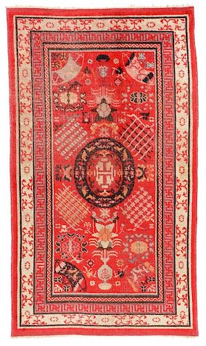 Antique Khotan Rug, Central Asia: 3'9'' x 6'6''