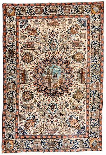 Antique Tabriz Rug, Persia: 4'6'' x 6'7''