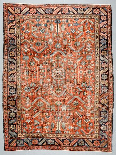 Antique Heriz Rug, Persia: 9'1'' x 12'6''