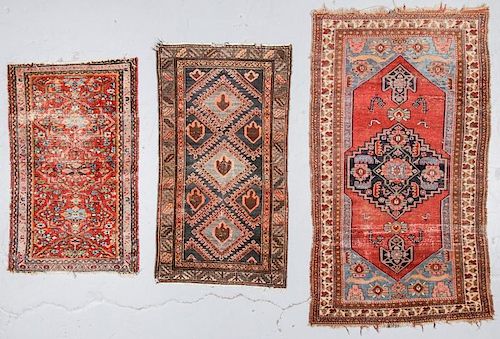 3 Antique West Persian Rugs