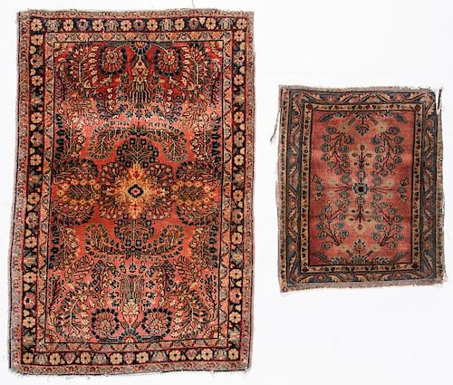 2 Antique Sarouk Rugs