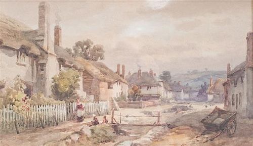 Artist Unknown, (19th/20th century), Country Village with Figures
