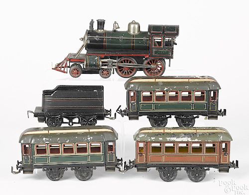 Karl Bub five-piece 0 gauge passenger train set