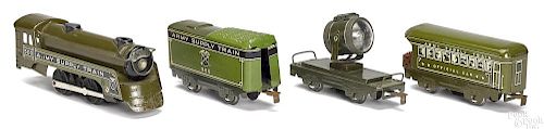 Marx tin wind-up Army Supply Train