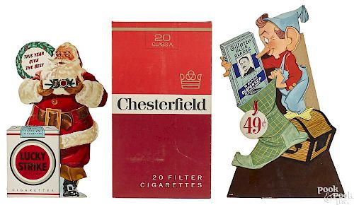 Two Christmas advertisement counter displays