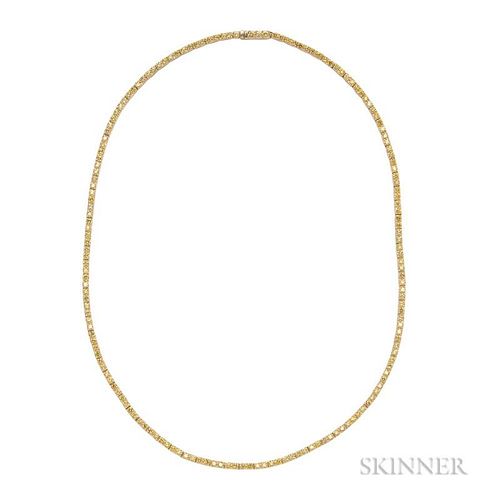 18kt Gold and Colored Diamond Necklace