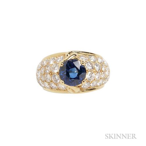 18kt Gold, Sapphire, and Diamond Ring, Van Cleef & Arpels