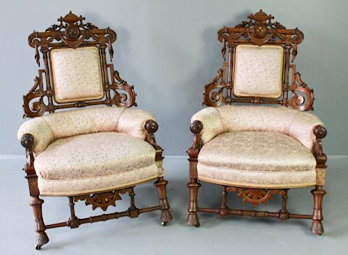 Pair of Signed Hunzinger Armchairs
