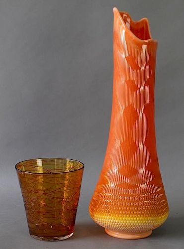 Two Mid-Century Glass Pieces